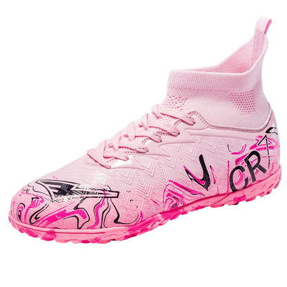 Zapatillas de fútbol profesionales para hombre, transpirables, con tacos largos, resistentes al desgaste y antideslizantes