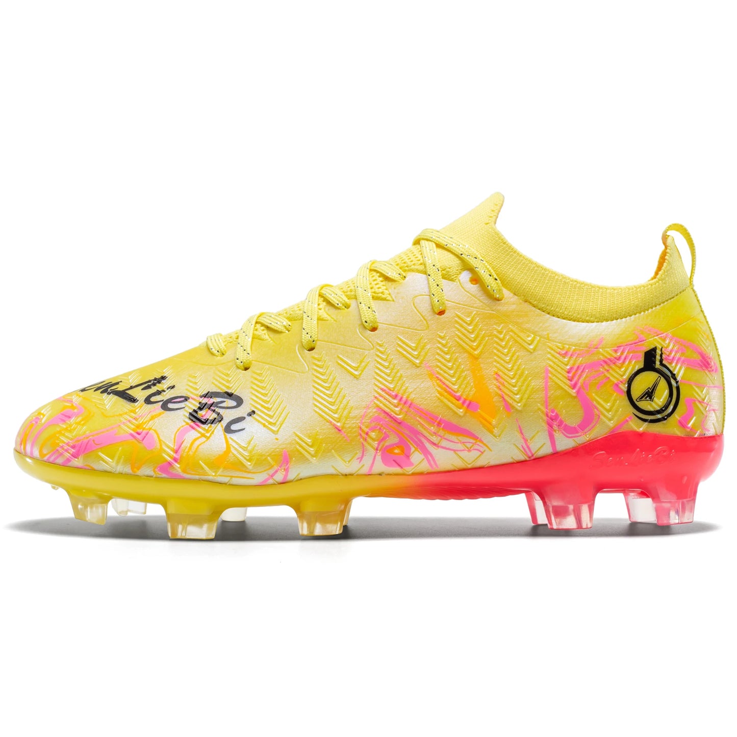 Men's Professional Football Boots High-Top Soccer Cleats FG & TF Sneakers for Outdoor Training & Matches Multi-Color Wear-Resistant