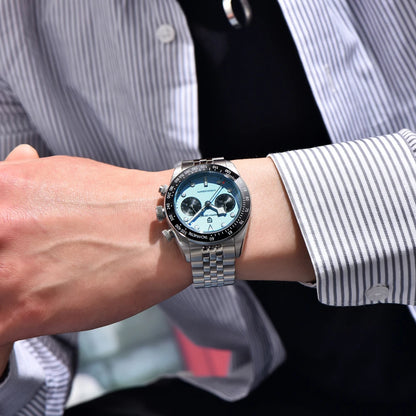 New PAGANI DESIGN 2026 Panda Retro Men's Watch Luxury Quartz Watch Men Speed Chronograph AR Sapphire Luminous Local Shipping