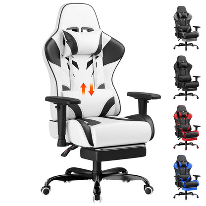 HOMALL Ergonomic Gaming Chair PU Leather Office Chair with Adjustable Armrest, Reclining Swivel Computer Chair for Gaming & Work