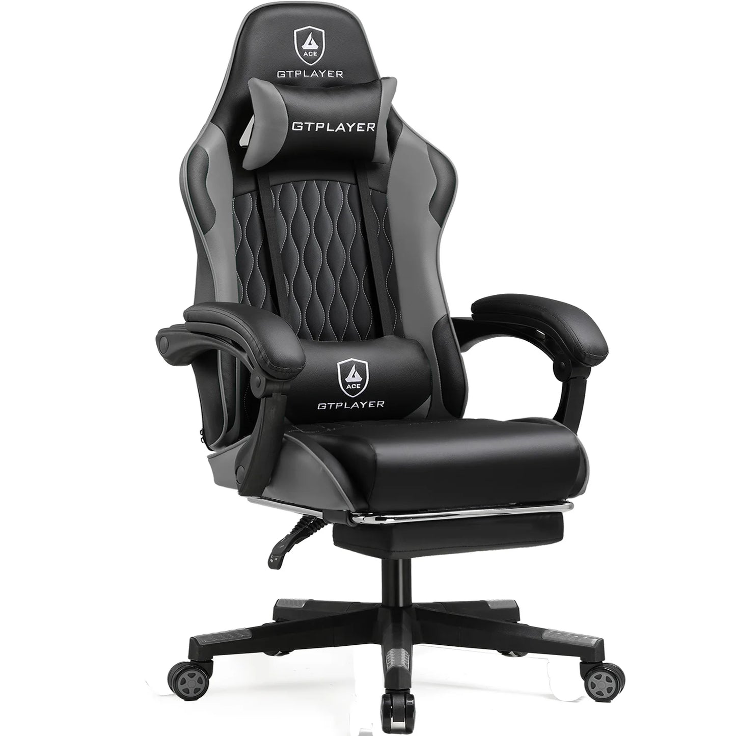 GTPLAYER Gaming Chair Gamer Chair Ergonomic Office Chair Footrest Adjustable Lumbar & Pillows Gaming Chair