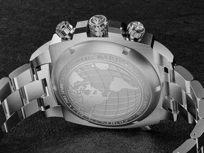FeelNever Sport Automatic Movement Quartz Watch Stainless Steel Sapphire Crystal Watches for Men 500M Waterproof Clocks Watch for Men