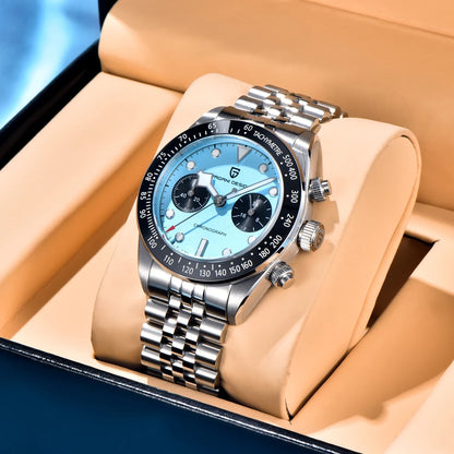 New PAGANI DESIGN 2026 Panda Retro Men's Watch Luxury Quartz Watch Men Speed Chronograph AR Sapphire Luminous Local Shipping