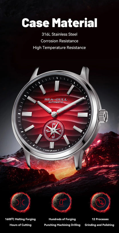 Seagull Watch 39.5mm Men's Watch 5Bar Waterproof Automatic Mechanical Watches Luminous Watches for Man 6180 relogio masculino