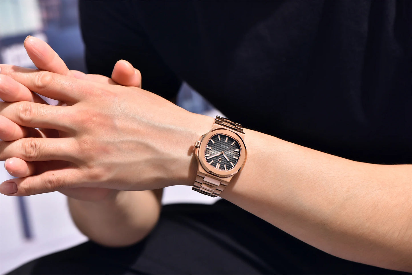 PAGANI DESIGN 2026 New Luxury Automatic Watch Men's Mechanical Wristwatch Stainless Steel Sapphire glass 40MM Barrel dial Watch