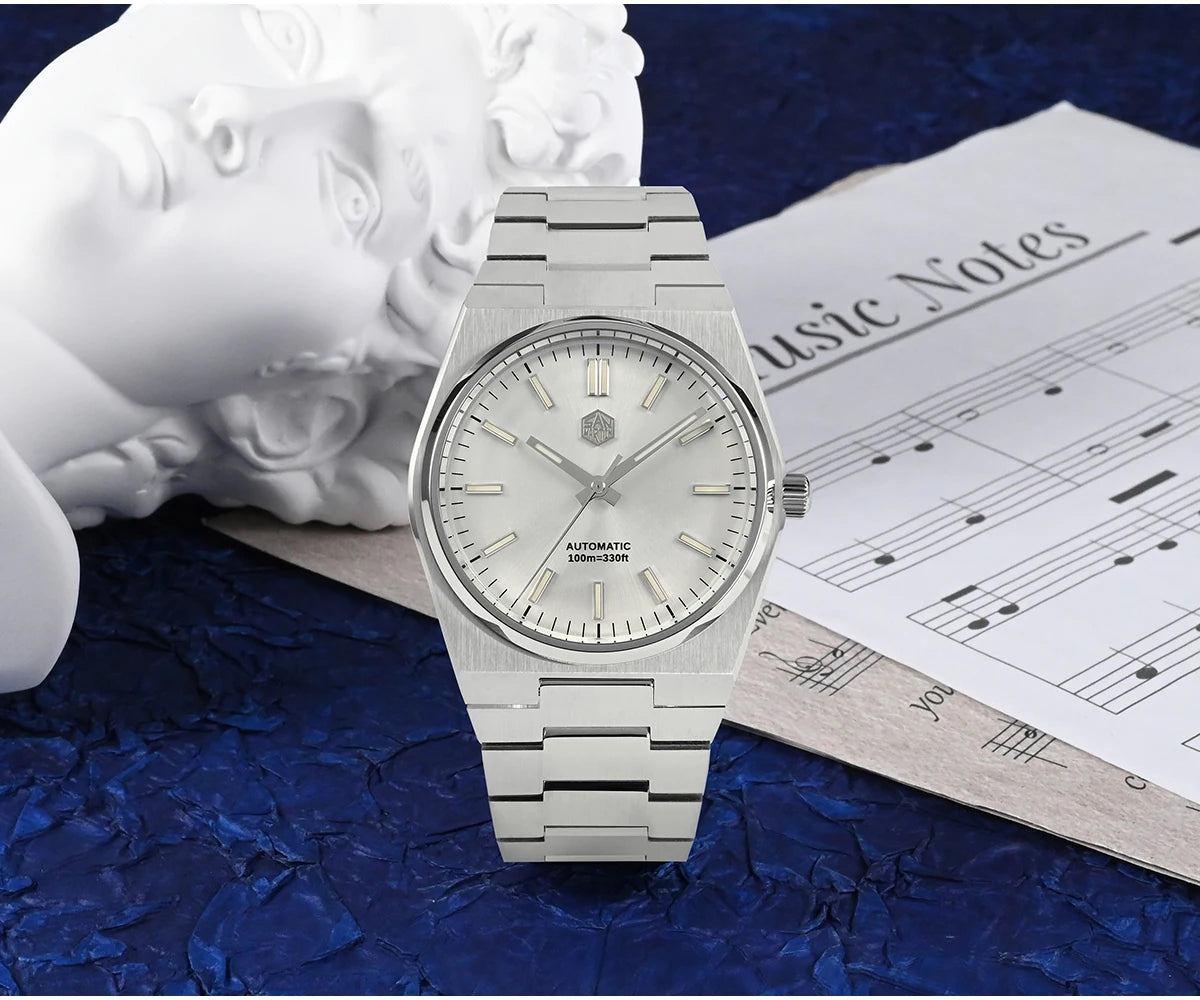 San Martin Classic Men Watch 40mm Miyota 9015 Luxury Dress Automatic Mechanical Wristwatch Quick Release Bracelet SN0023 Watch