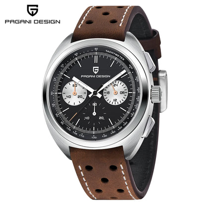 Retro Men's Watch PAGANI DESIGN 2026 New Collection, Quartz Chronograph, Japanese VK63 Sapphire Glass, Local Shipping