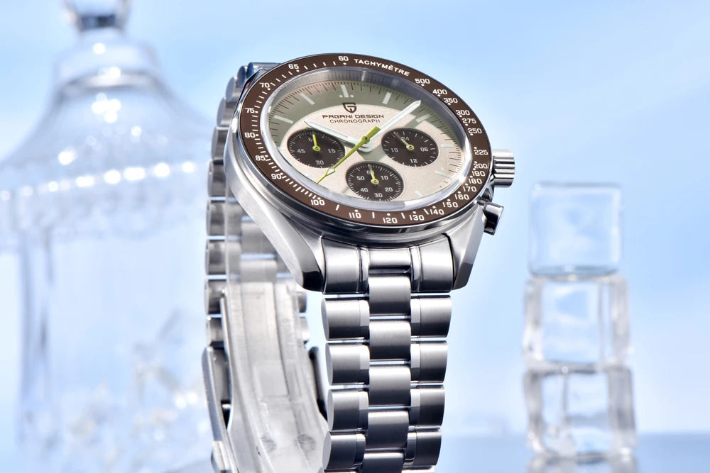 PAGANI DESIGN 2026 Nuovo orologio da uomo rosso di lusso al quarzo, cronografo con data automatica, impermeabile, spedizione locale