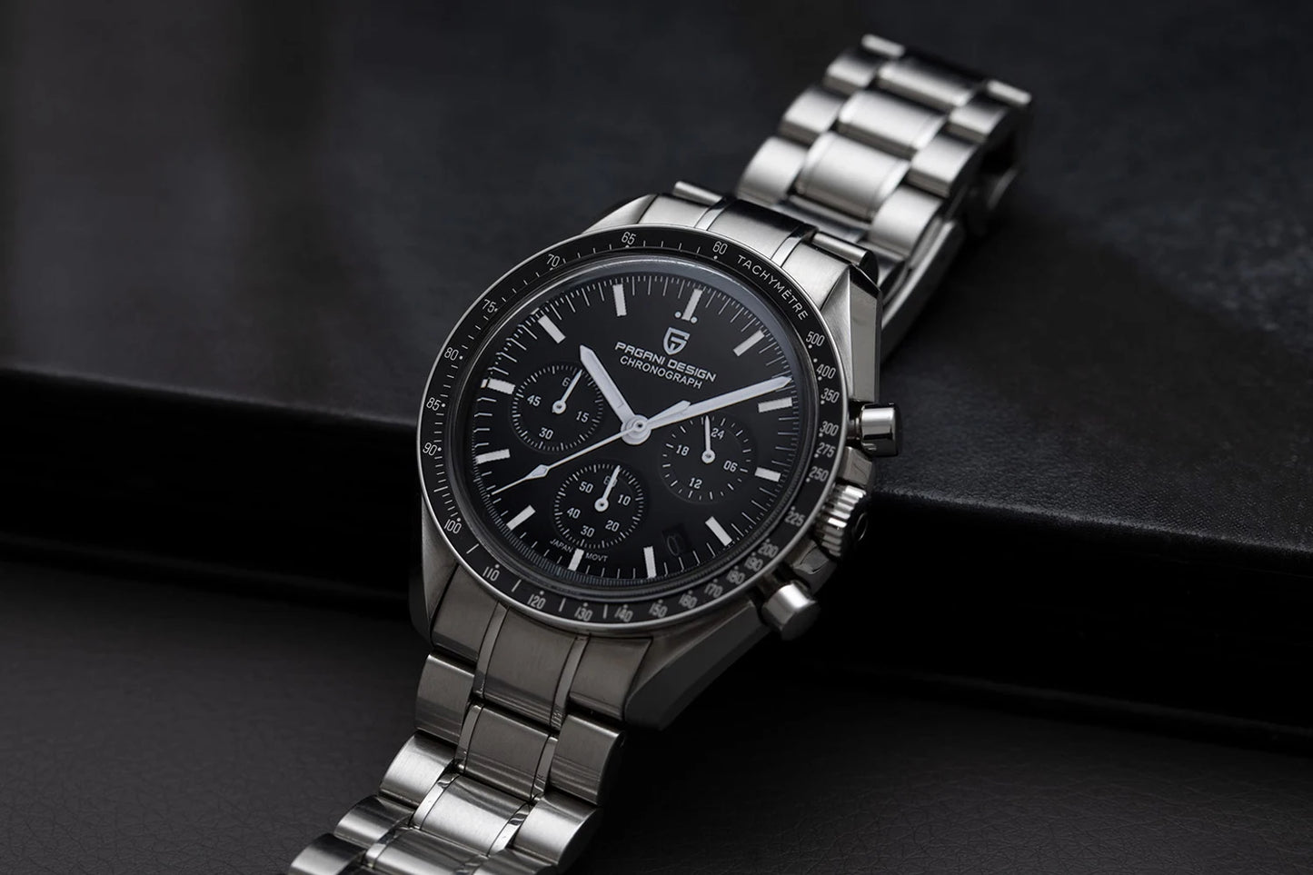PAGANI DESIGN 2026 New V6 Moon Watches Men Luxury Quartz Watch For Men Speed Sport Chronograph AR Sapphire crystal Wristwatch