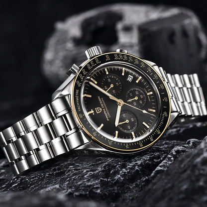 PAGANI DESIGN 2026 Nuovo orologio da uomo rosso di lusso al quarzo, cronografo con data automatica, impermeabile, spedizione locale