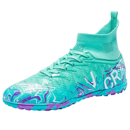 Zapatillas de fútbol profesionales para hombre, transpirables, con tacos largos, resistentes al desgaste y antideslizantes