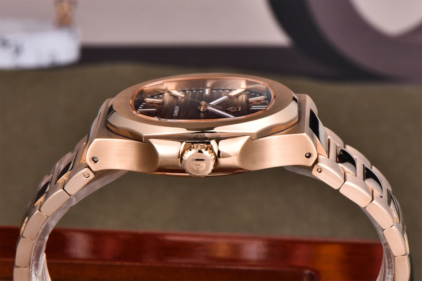 PAGANI DESIGN 2026 New Luxury Automatic Watch Men's Mechanical Wristwatch Stainless Steel Sapphire glass 40MM Barrel dial Watch