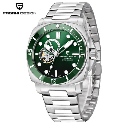 PAGANI DESIGN 2025 New Tourbillon Skeleton Luxury Automatic Watch For Men Japan NH39A Stainless steel Mechanical WristWatch Men