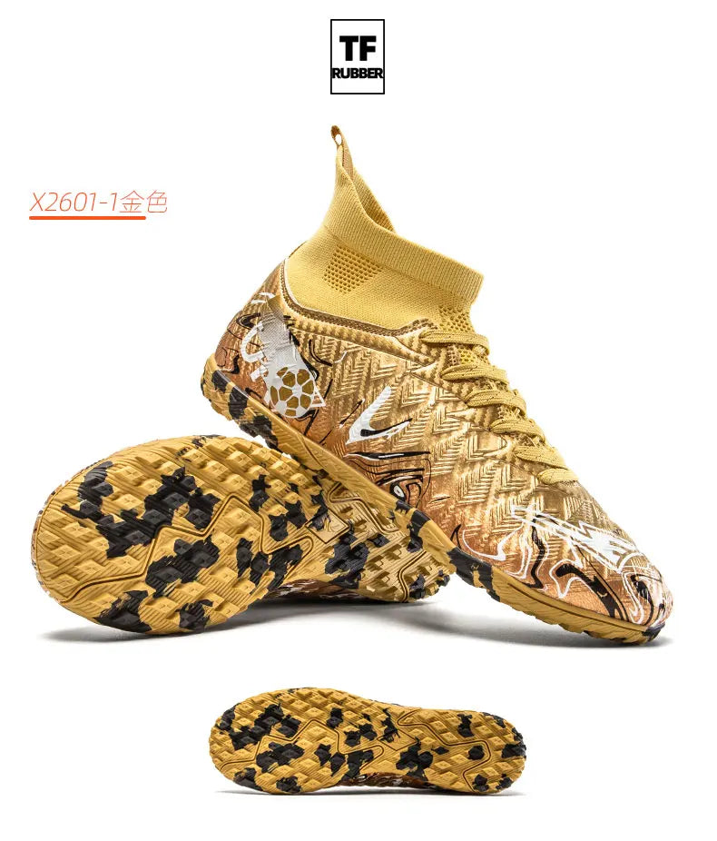 Zapatillas de fútbol profesionales para hombre, transpirables, con tacos largos, resistentes al desgaste y antideslizantes