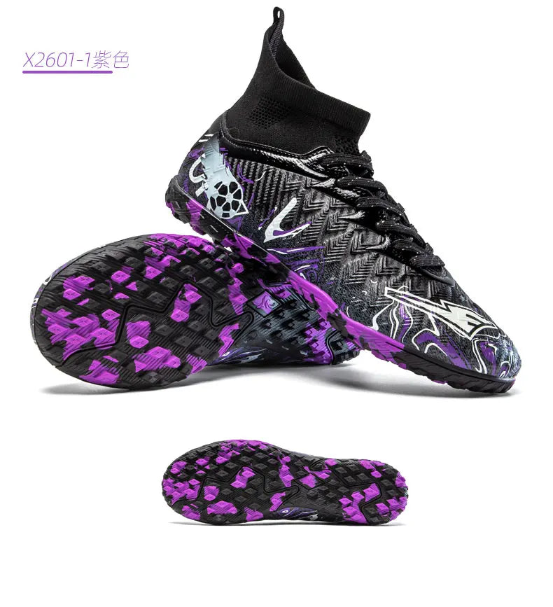 Zapatillas de fútbol profesionales para hombre, transpirables, con tacos largos, resistentes al desgaste y antideslizantes
