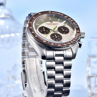 Orologio da uomo PAGANI DESIGN Planetary Series Saturn Light Tan al quarzo, cronografo Speed, vetro zaffiro AR, novità 2026
