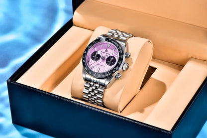 New PAGANI DESIGN 2026 Panda Retro Men's Watch Luxury Quartz Watch Men Speed Chronograph AR Sapphire Luminous Local Shipping