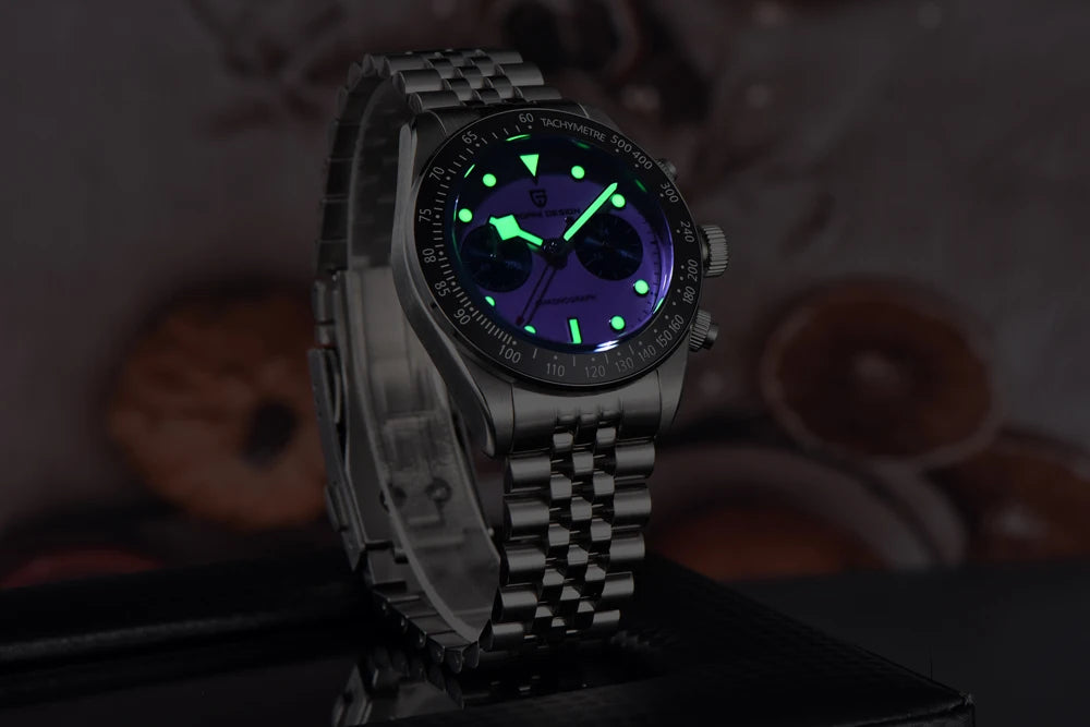 New PAGANI DESIGN 2026 Panda Retro Men's Watch Luxury Quartz Watch Men Speed Chronograph AR Sapphire Luminous Local Shipping