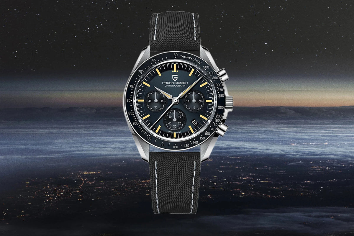 PAGANI DESIGN 2026 Nuovo orologio da uomo rosso di lusso al quarzo, cronografo con data automatica, impermeabile, spedizione locale