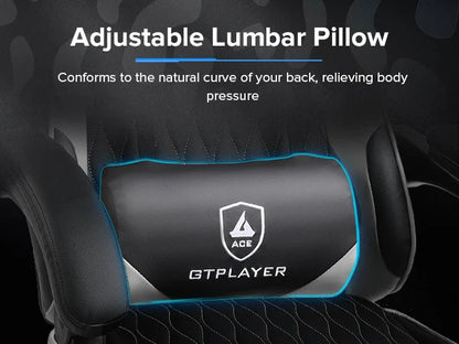 GTPLAYER Gaming Chair Gamer Chair Ergonomic Office Chair Footrest Adjustable Lumbar & Pillows Gaming Chair