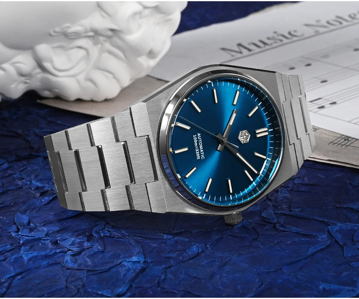 San Martin Classic Men Watch 40mm Miyota 9015 Luxury Dress Automatic Mechanical Wristwatch Quick Release Bracelet SN0023 Watch