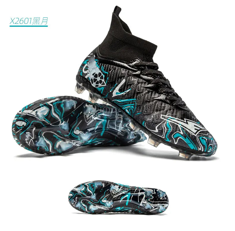 Zapatillas de fútbol profesionales para hombre, transpirables, con tacos largos, resistentes al desgaste y antideslizantes