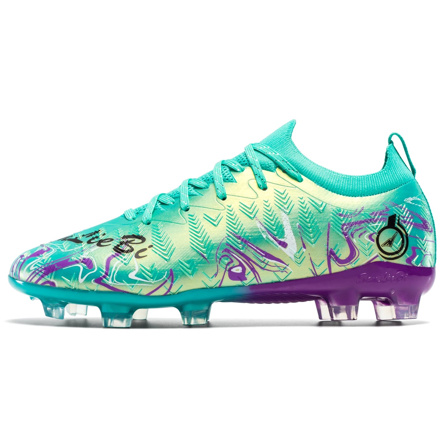 Men's Professional Football Boots High-Top Soccer Cleats FG & TF Sneakers for Outdoor Training & Matches Multi-Color Wear-Resistant