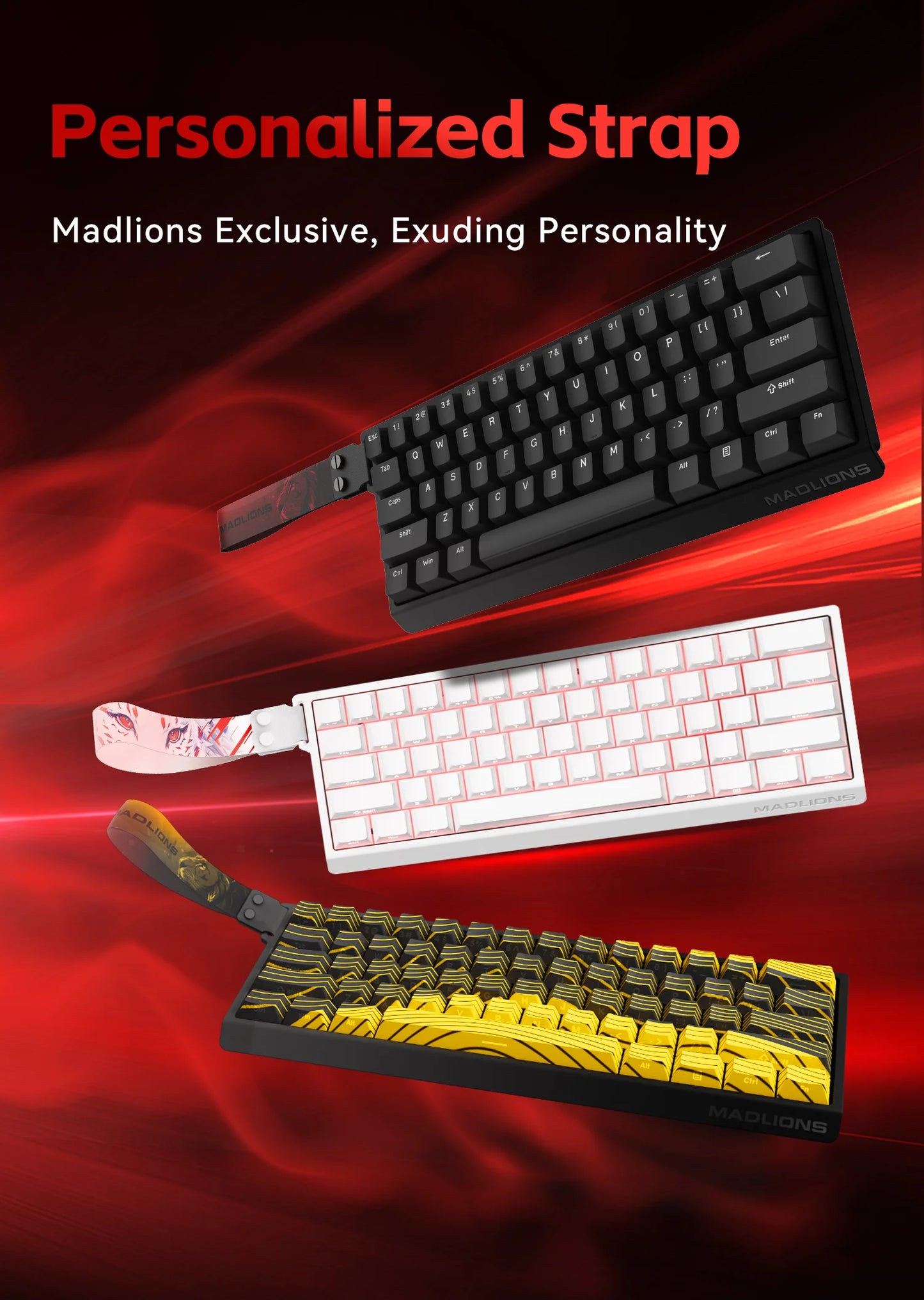 FGG MADLIONS MAD 60/68 Pro Mechanical Keyboard Magnetic Switch Wired 68% Gaming Keyboards Rapid Trigger RGB Customs Keyboards