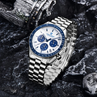 PAGANI DESIGN 2026 Nuovo orologio da uomo rosso di lusso al quarzo, cronografo con data automatica, impermeabile, spedizione locale