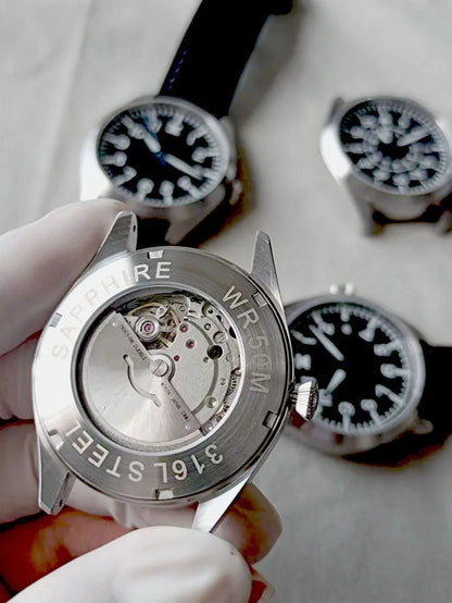 Swiss Aviator Pilot Automatic Watch Field Mechanical Timepieces Fliegeruhr Flieger Wristwatch Reloj Aviador Piloto Clock Uhr