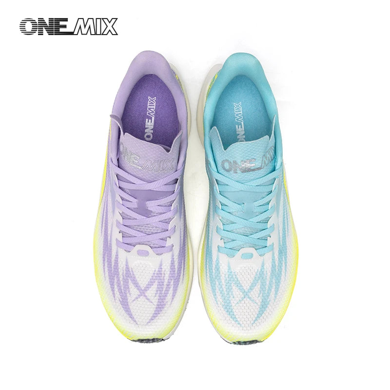 ONEMIX 2025 Sapatilhas de Corrida Desportivas para Homem e Mulher com Placa de Carbono, Respiráveis, Amortecimento, Antiderrapantes, PB, Leves e com Retorno de Energia