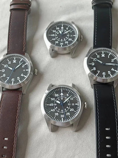 Swiss Aviator Pilot Automatic Watch Field Mechanical Timepieces Fliegeruhr Flieger Wristwatch Reloj Aviador Piloto Clock Uhr