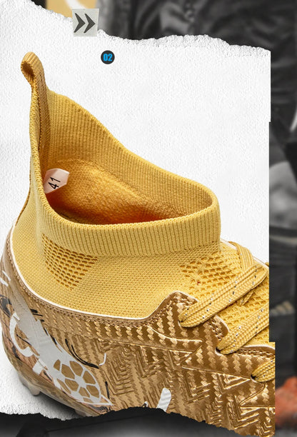 Zapatillas de fútbol profesionales para hombre, transpirables, con tacos largos, resistentes al desgaste y antideslizantes