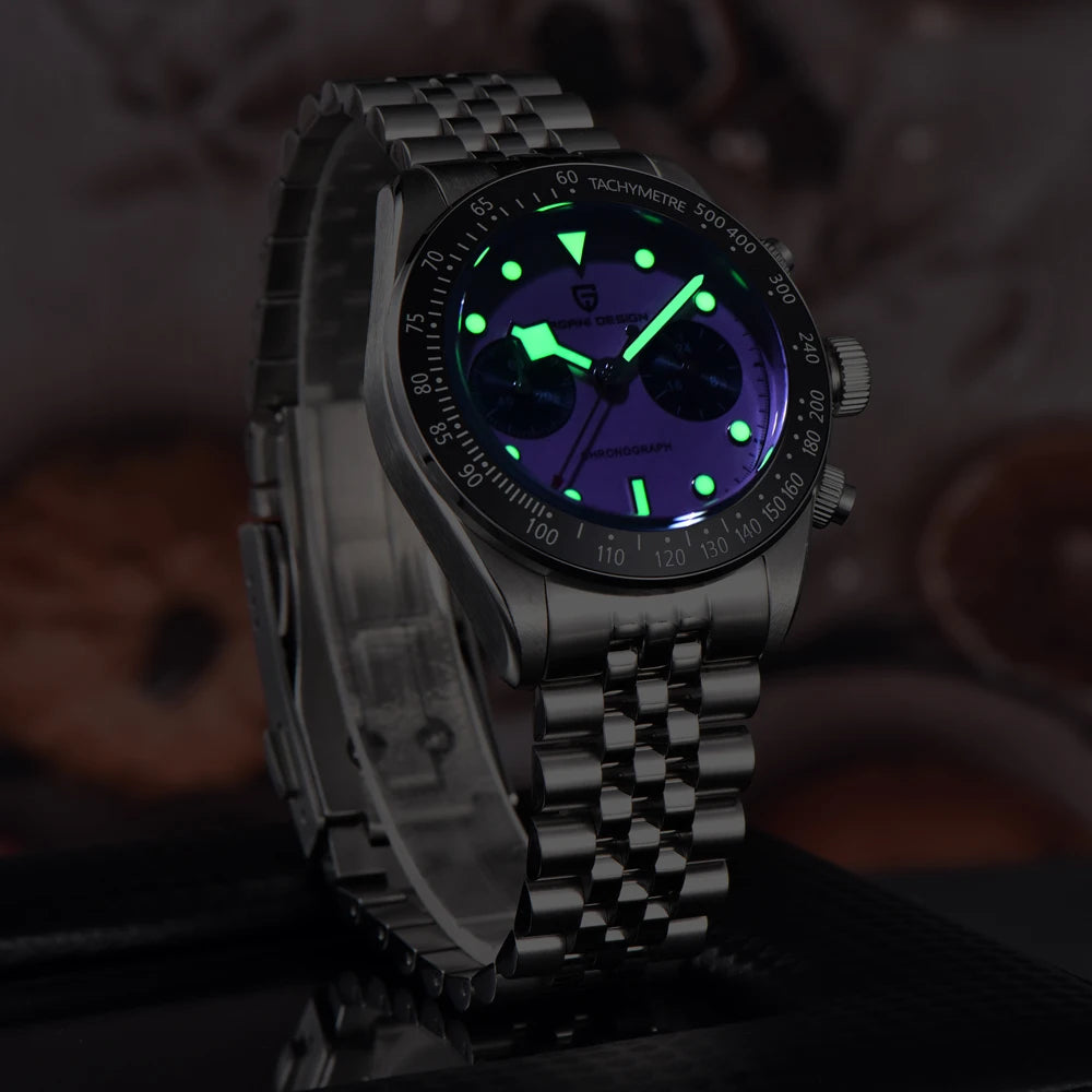 New PAGANI DESIGN 2026 Panda Retro Men's Watch Luxury Quartz Watch Men Speed Chronograph AR Sapphire Luminous Local Shipping