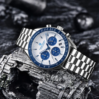 PAGANI DESIGN 2026 Nuovo orologio da uomo rosso di lusso al quarzo, cronografo con data automatica, impermeabile, spedizione locale