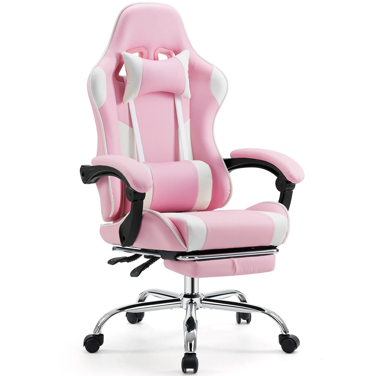 JHK Ergonomic Racing Gaming Chair Adjustable Swivel PU Leather with Headrest and Lumbar Support for Office Computer Living Room