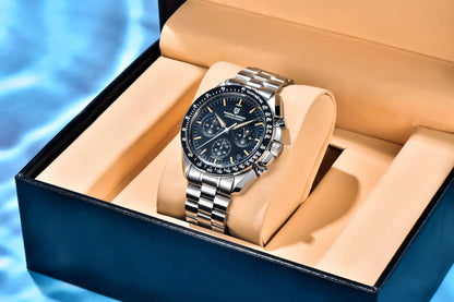 PAGANI DESIGN 2026 Nuovo orologio da uomo rosso di lusso al quarzo, cronografo con data automatica, impermeabile, spedizione locale