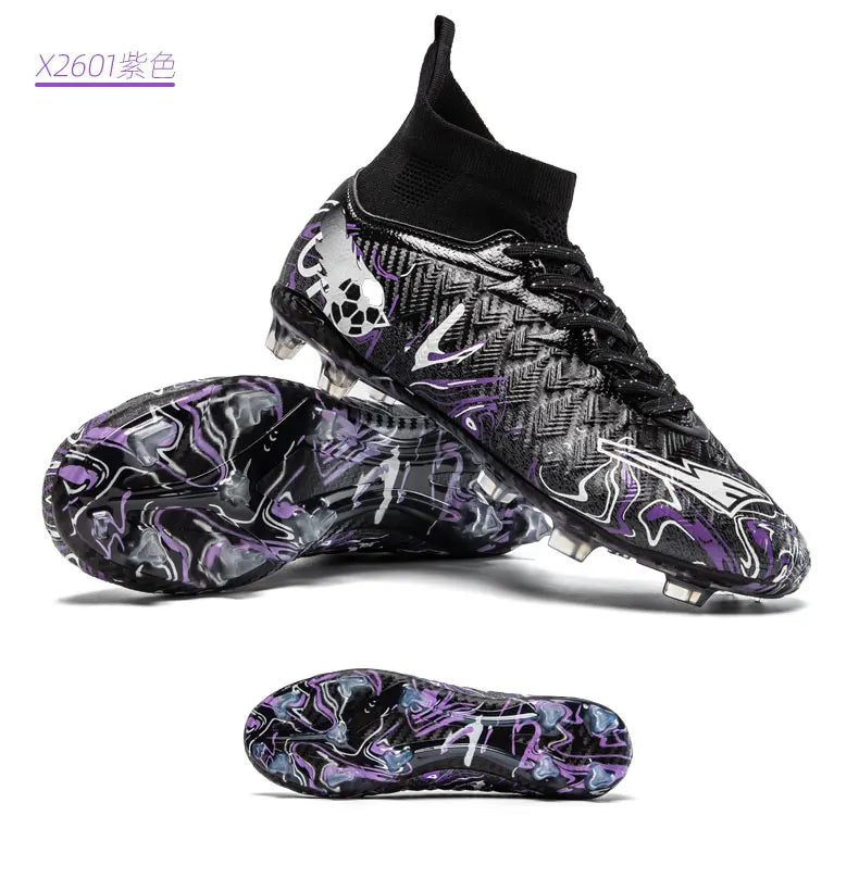 Zapatillas de fútbol profesionales para hombre, transpirables, con tacos largos, resistentes al desgaste y antideslizantes