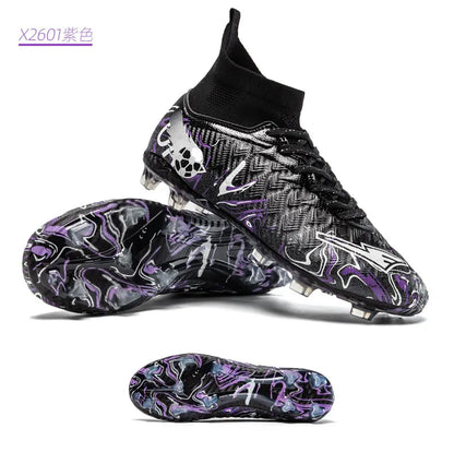 Zapatillas de fútbol profesionales para hombre, transpirables, con tacos largos, resistentes al desgaste y antideslizantes