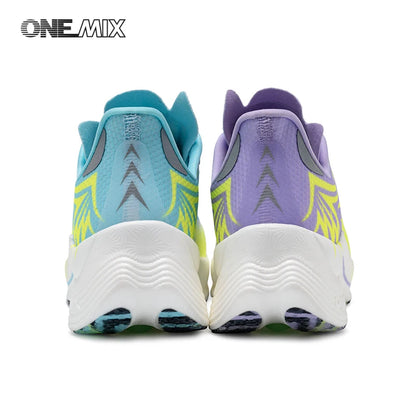 ONEMIX 2025 Sapatilhas de Corrida Desportivas para Homem e Mulher com Placa de Carbono, Respiráveis, Amortecimento, Antiderrapantes, PB, Leves e com Retorno de Energia