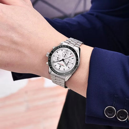 PAGANI DESIGN 2026 New V6 Moon Men's Watch Luxury Quartz Speed Sports Chronograph Watch For Men Watch AR Sapphire Glass Local Shipping