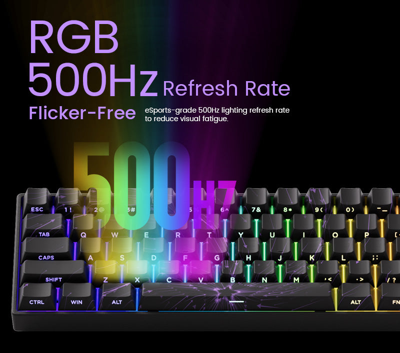 Teclado Mecânico Akko MonsGeek FUN60 com Switch Magnético, 60%, Teclado Gaming, Rapid Trigger 0.01mm, 8K, ARGB, HE/TMR, Teclado Personalizado