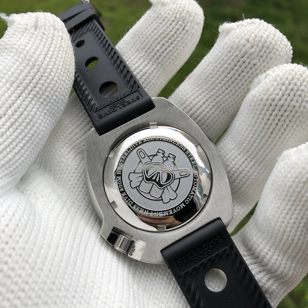 SD1970 New Arrival STEELDIVE Brand 20ATM Water Resistant Ceramic Bezel Insert Sapphire Glass NH35 Automatic Watch 6105 Turtle