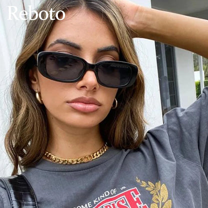 Klasszikus fehér, téglalap alakú női napszemüveg, kicsi, retro márkás, tervezői, négyzet alakú napszemüveg, női, hölgyi szemüveg