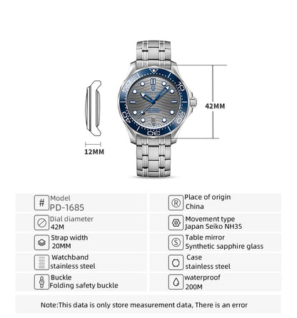2026 New PAGANI DESIGN Wave Men Mechanical watch Luxury Automatic Watch for men NH35 Sapphire crystal Dive wristwatch clock man