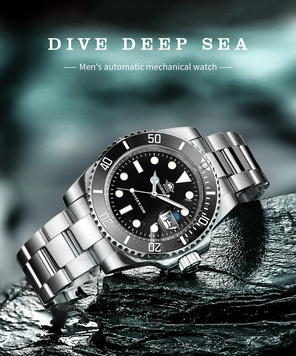 ADDIESDIVE Edelstahl-Uhr für Herren, europäische und amerikanische Business-Freizeit-Quarzuhr, wasserdichte Outdoor-Sportuhr