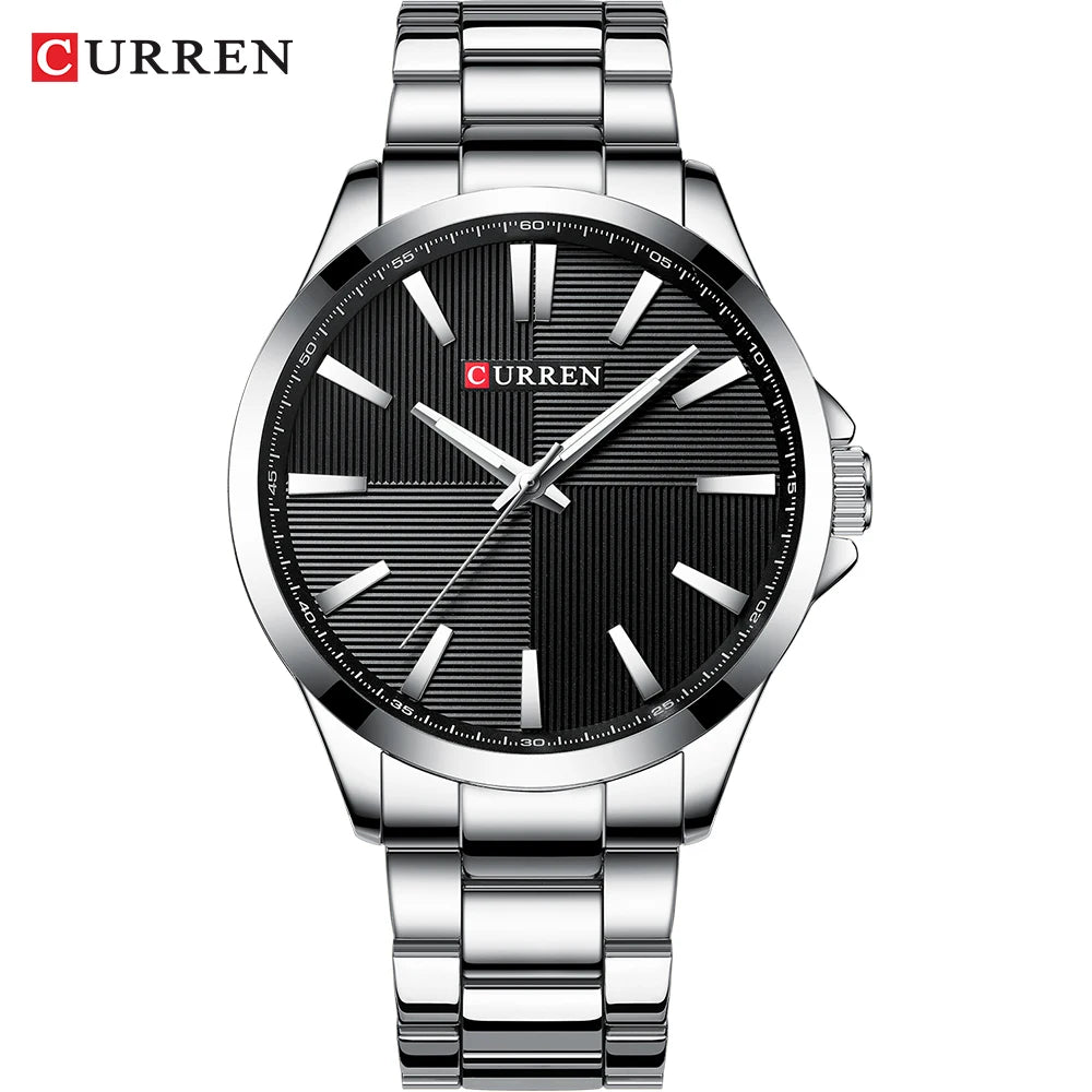 CURREN herenhorloge – Luxe model, waterdicht, militaire stijl, van roestvrij staal – Sportief polshorloge (ref. 8322)