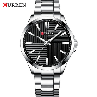 CURREN herenhorloge – Luxe model, waterdicht, militaire stijl, van roestvrij staal – Sportief polshorloge (ref. 8322)