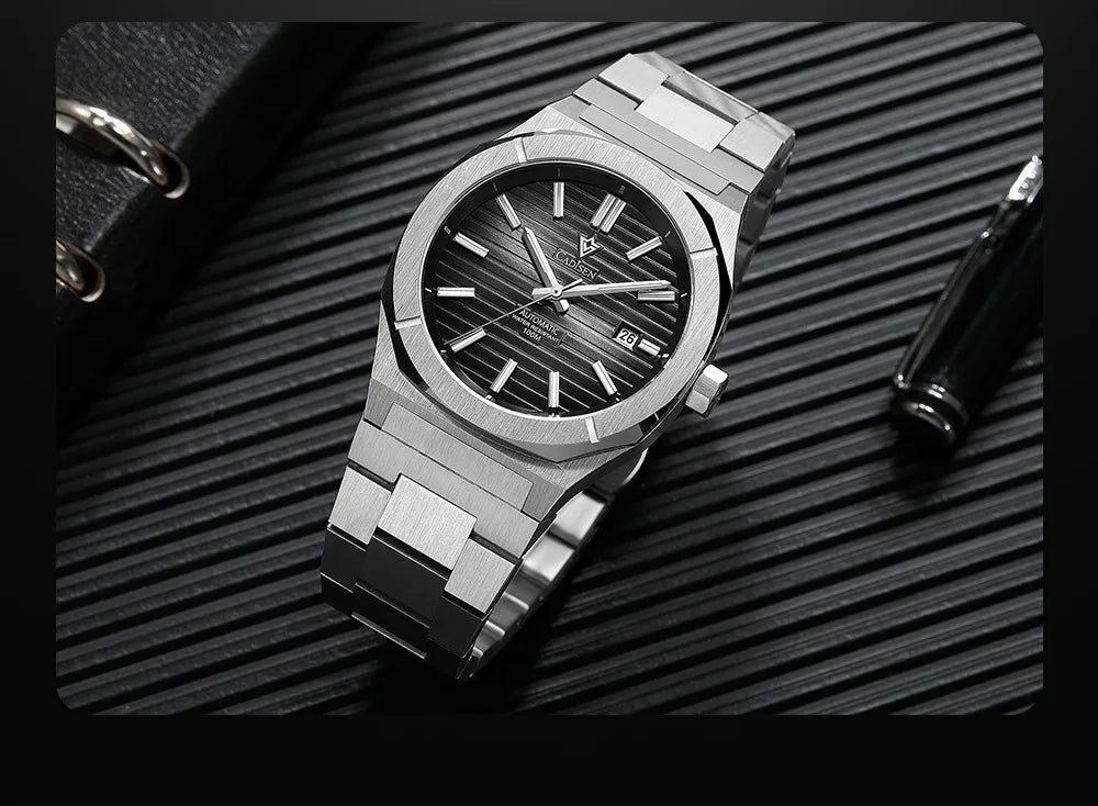 CADISEN Watch for Men Luxury Automatic Men Miyota 8215 Movement Sapphire Crystal 42mm Dial 100m Waterproof Wristwatches C8200