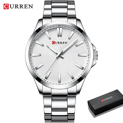 CURREN herenhorloge – Luxe model, waterdicht, militaire stijl, van roestvrij staal – Sportief polshorloge (ref. 8322)